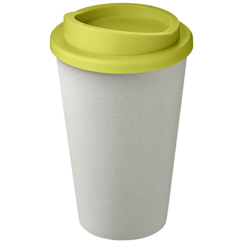 Gobelet publicitaire recyclé 350ml Americano® Blanc et Citron vert